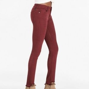 Frayed Hem- Ava Mid Rise Skinny Jean- 0/25